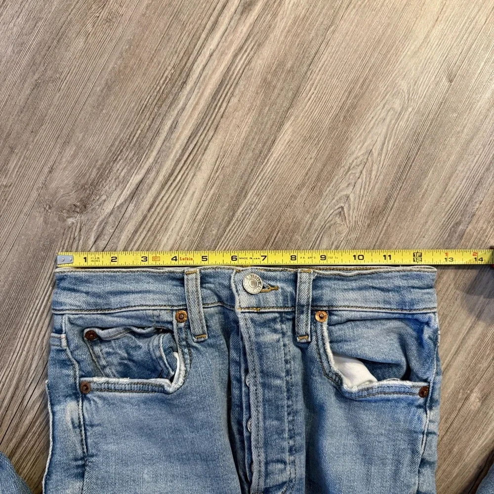 Re/Done Womens 26 90's High Rise Ankle‎ Crop Jeans